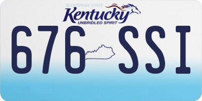 KY license plate 676SSI