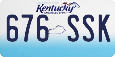 KY license plate 676SSK