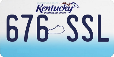 KY license plate 676SSL