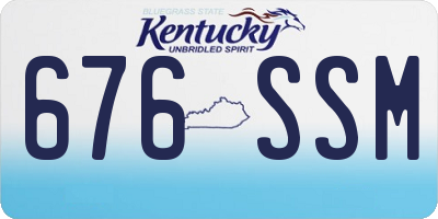 KY license plate 676SSM