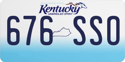 KY license plate 676SSO