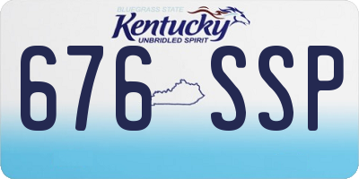 KY license plate 676SSP