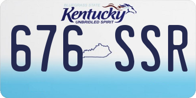 KY license plate 676SSR