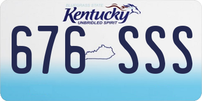 KY license plate 676SSS