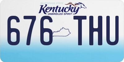 KY license plate 676THU