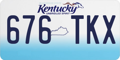 KY license plate 676TKX