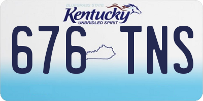 KY license plate 676TNS