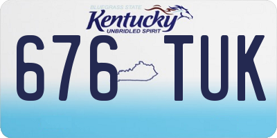 KY license plate 676TUK
