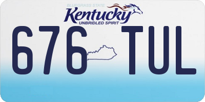 KY license plate 676TUL