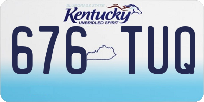 KY license plate 676TUQ