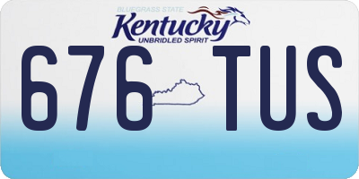 KY license plate 676TUS
