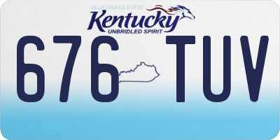 KY license plate 676TUV