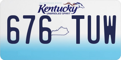 KY license plate 676TUW