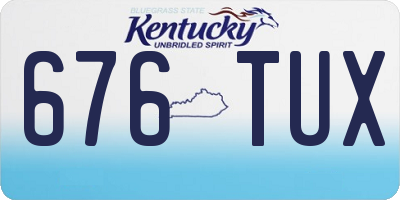 KY license plate 676TUX