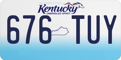 KY license plate 676TUY