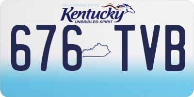 KY license plate 676TVB
