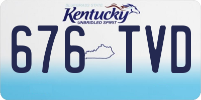 KY license plate 676TVD