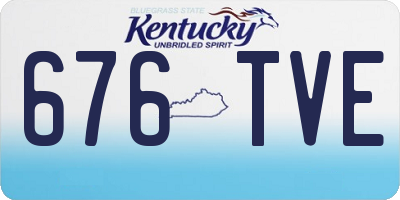 KY license plate 676TVE