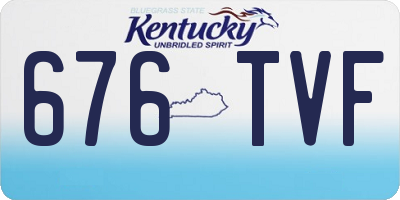 KY license plate 676TVF