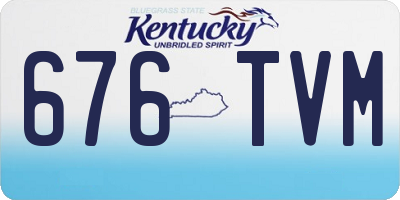 KY license plate 676TVM