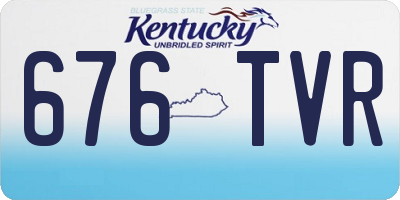 KY license plate 676TVR