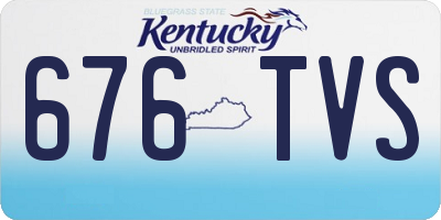 KY license plate 676TVS