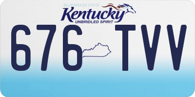 KY license plate 676TVV