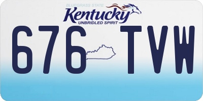 KY license plate 676TVW