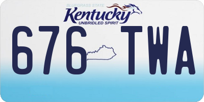 KY license plate 676TWA
