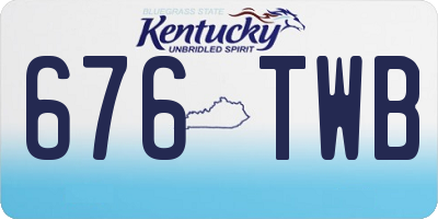 KY license plate 676TWB