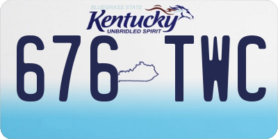 KY license plate 676TWC