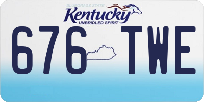 KY license plate 676TWE