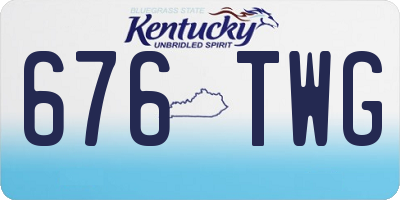 KY license plate 676TWG