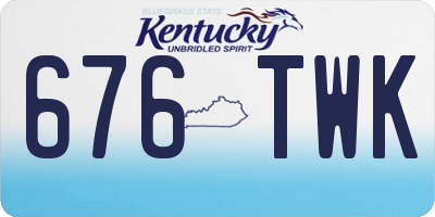 KY license plate 676TWK