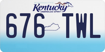KY license plate 676TWL