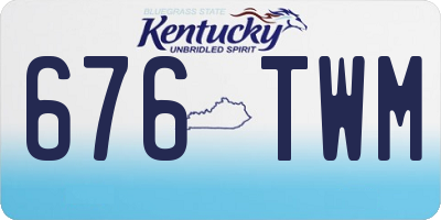KY license plate 676TWM