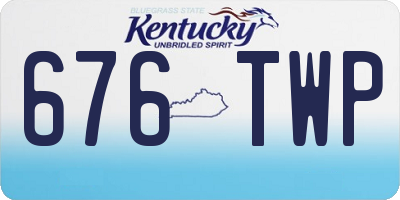 KY license plate 676TWP
