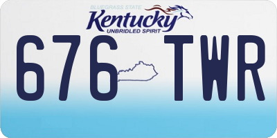 KY license plate 676TWR