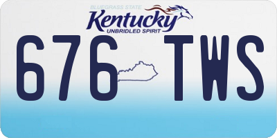 KY license plate 676TWS