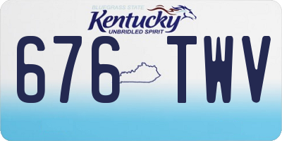 KY license plate 676TWV