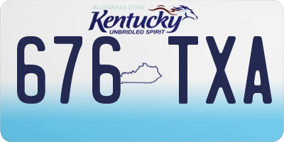 KY license plate 676TXA