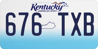 KY license plate 676TXB