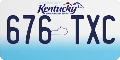 KY license plate 676TXC