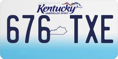 KY license plate 676TXE