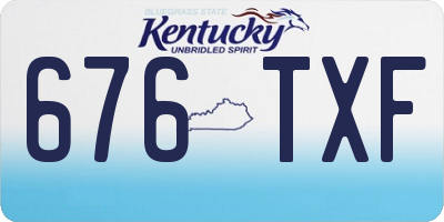 KY license plate 676TXF