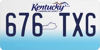 KY license plate 676TXG