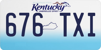 KY license plate 676TXI