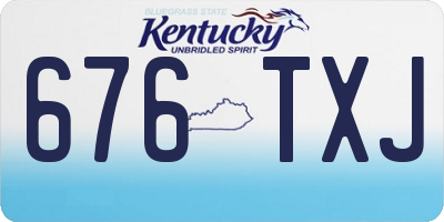 KY license plate 676TXJ
