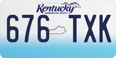 KY license plate 676TXK