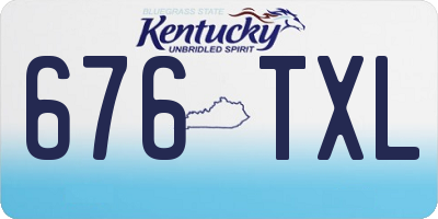 KY license plate 676TXL